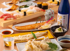 築地すし鮮 恵比寿東口店 求人 寿司だけでなく和食も学べます。店舗により少しずつ特性が異なることも面白さを感じるポイントです◎