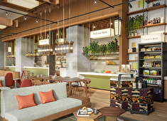 キャプション by Hyatt 兜町 東京　※新規開業準備室 求人 落ち着いた雰囲気の店内では、ハンバーガーを中心とした料理を提供します。