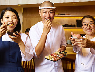 「SUSHI TOKYO TEN、」「まんてん鮨」「すし天」「すし笑」／株式会社シーエージェント 求人