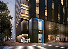 Aloft東京銀座（アロフト東京銀座）／株式会社 AGホテルマネジメント 求人 「アロフト東京銀座」は「みゆき通り」と「昭和通り」の交差点の視認性の高い場所に位置。