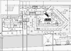 恵比寿 創和堂、渋谷 酒井商会／【株式会社酒井商会】※新店開業準備室 求人 【新店舗の平面図】カウンターの中にアイランドキッチン。料理人が活躍するお店です。独立したバーカウンターもあります。